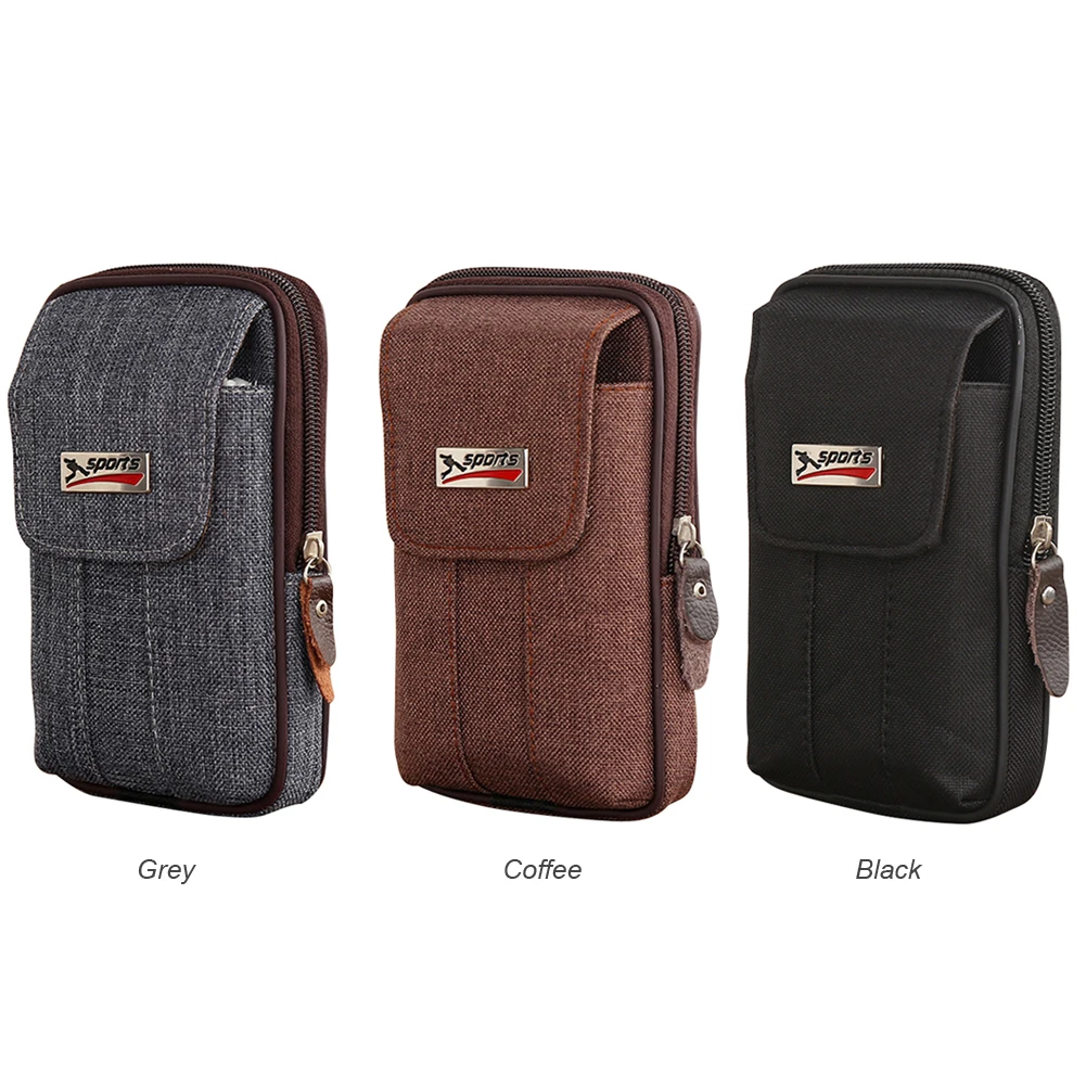 Casual Men Fanny Waist Bag Canvas Small Mobile Phone Purse Pocket Belt Bum Pouch
