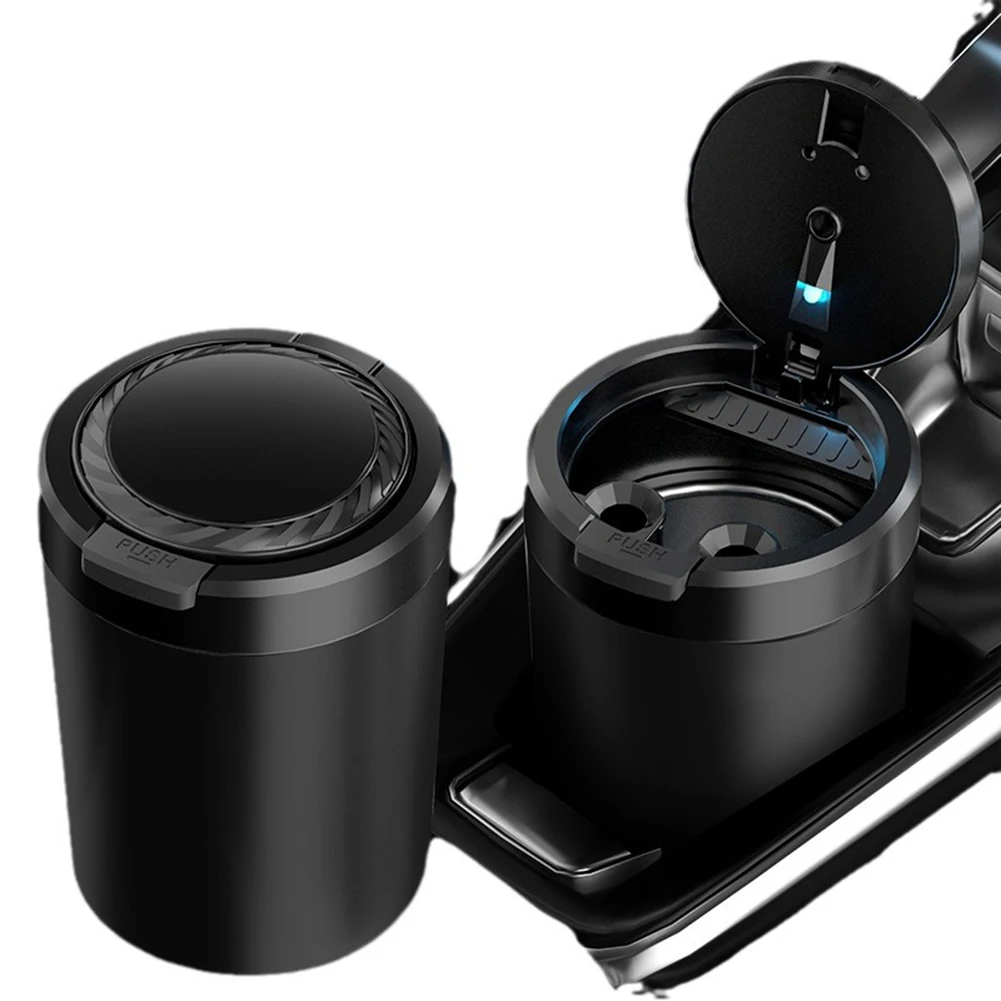 

Package Content Blue Portable Ash Tray Auto Ash Tray Car Accessories LED Light Alloy Ash Tray Portable Smokeless
