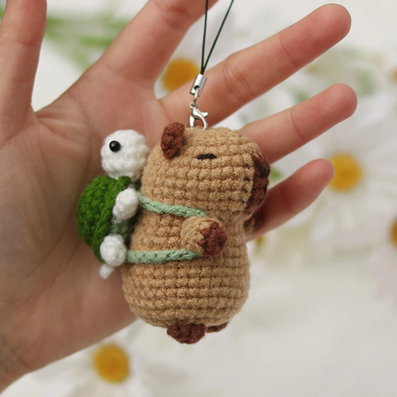 Capybara Crochet Kit Set Cute Crochet Stuffed Animal Kit Handmade Birthday Gift DIY Guinea Pig Yarn Set for Kids Craft Lovers