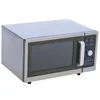 Commercial Microwave 1 Cubic Ft Stainless Steel 1000W NSF Approved Dial Control Easy Grip Handle Perfect Office Break Rooms and 1