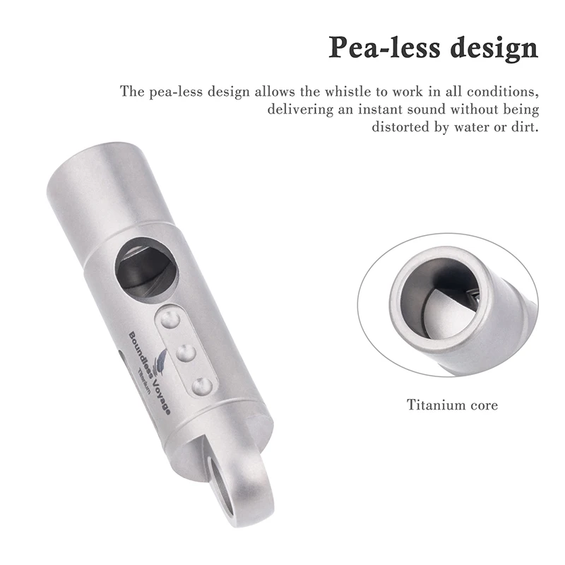 Boundless Voyage Survival Equipment, Titanium Whistle, Outdoor mayday, Outdoor Camping Hiking Coaches Training, Keychain Whistle