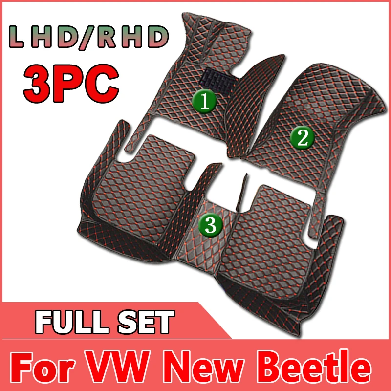 

Car Floor Mats For VW Volkswagen New Beetle Convertible 1998~2011 Waterproof Rug Tapetes Para Automovil Car Mats Car Accessories