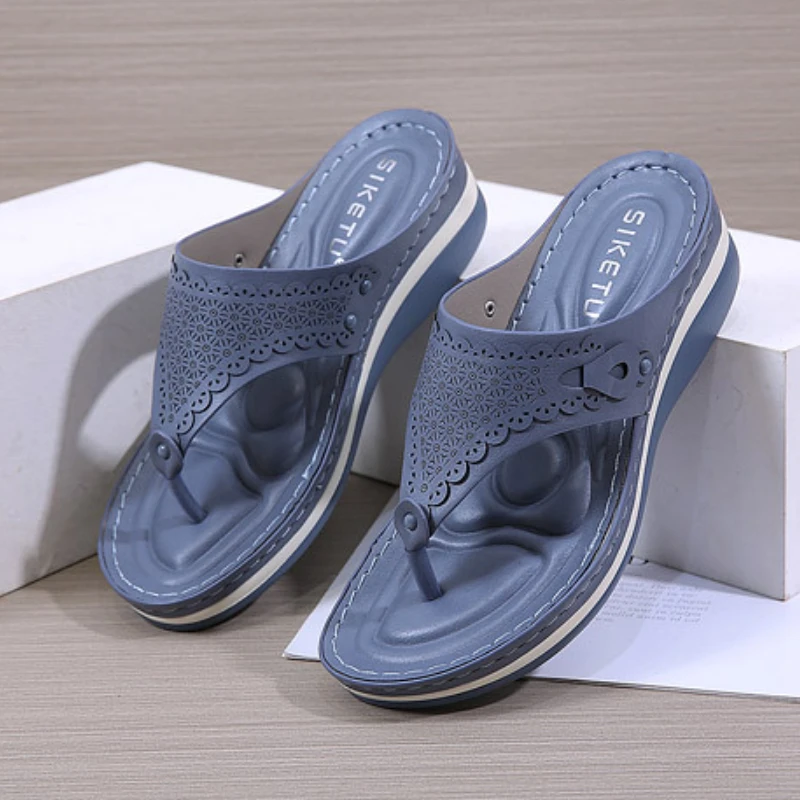 Open Toe Womens Memory Foam Flip Flops Women's Flip Flop Slippers