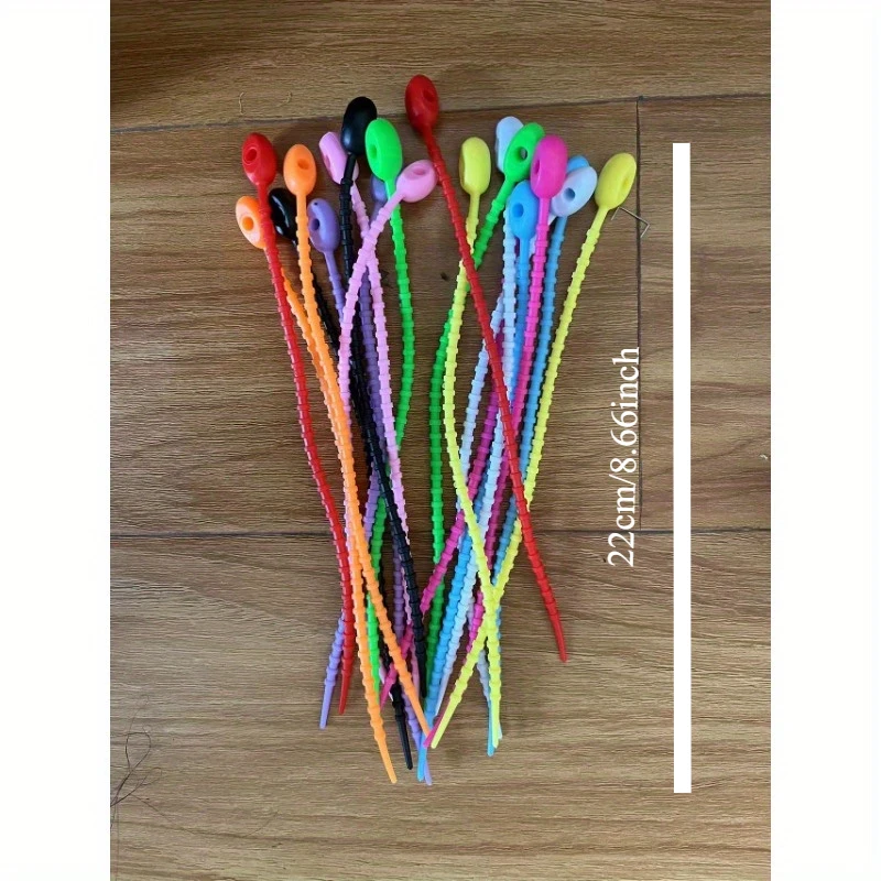 Silicone Reusable Twist Ties - Multipurpose Fastening Solution (20-Pack)
