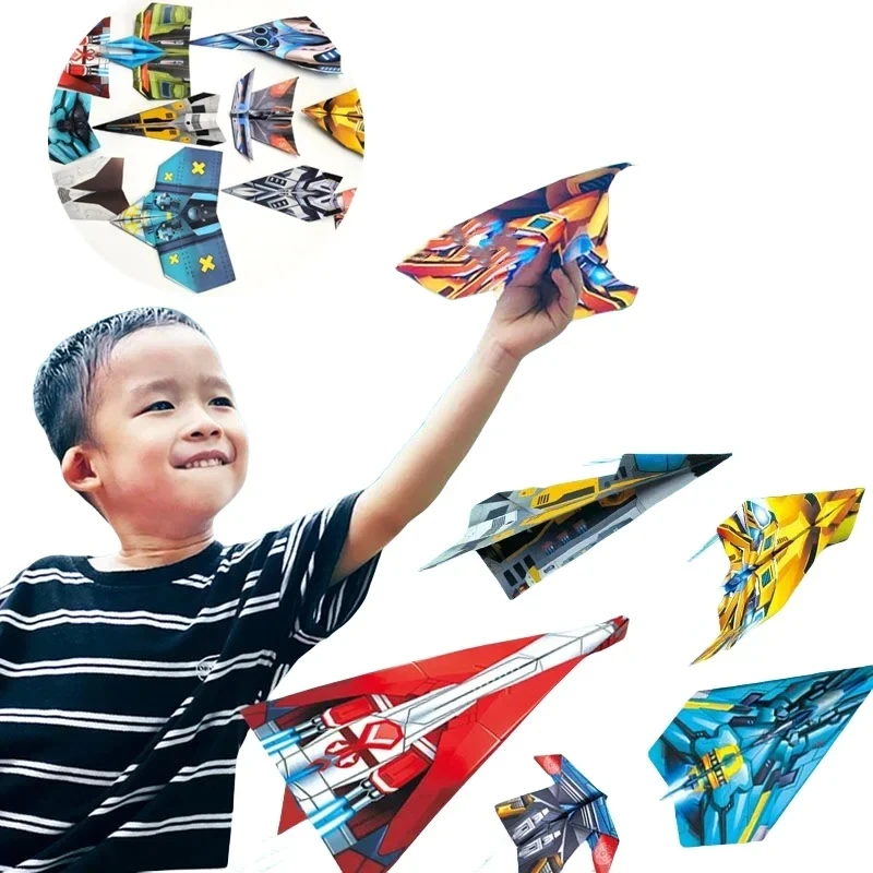Avions en papier Origami créatifs pour enfants, 36 pièces, pliables, bricolage Parent-enfant, jouet artisanal polychrome, avion, jouet éducatif