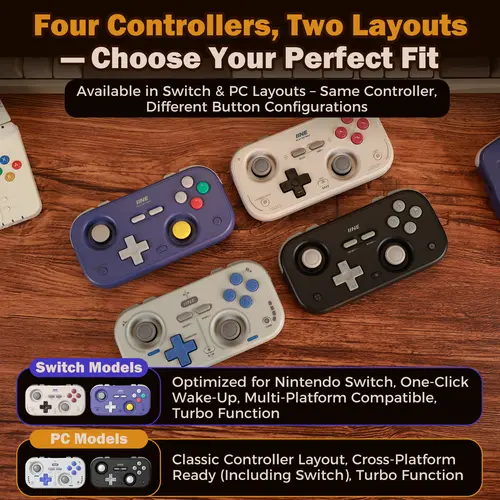 IINE Pocket Retro Game Controller,1000Hz Recessed Stick, Hall Effect Joysticks,Portable Mini Gamepad Customizable Controls - Image 3
