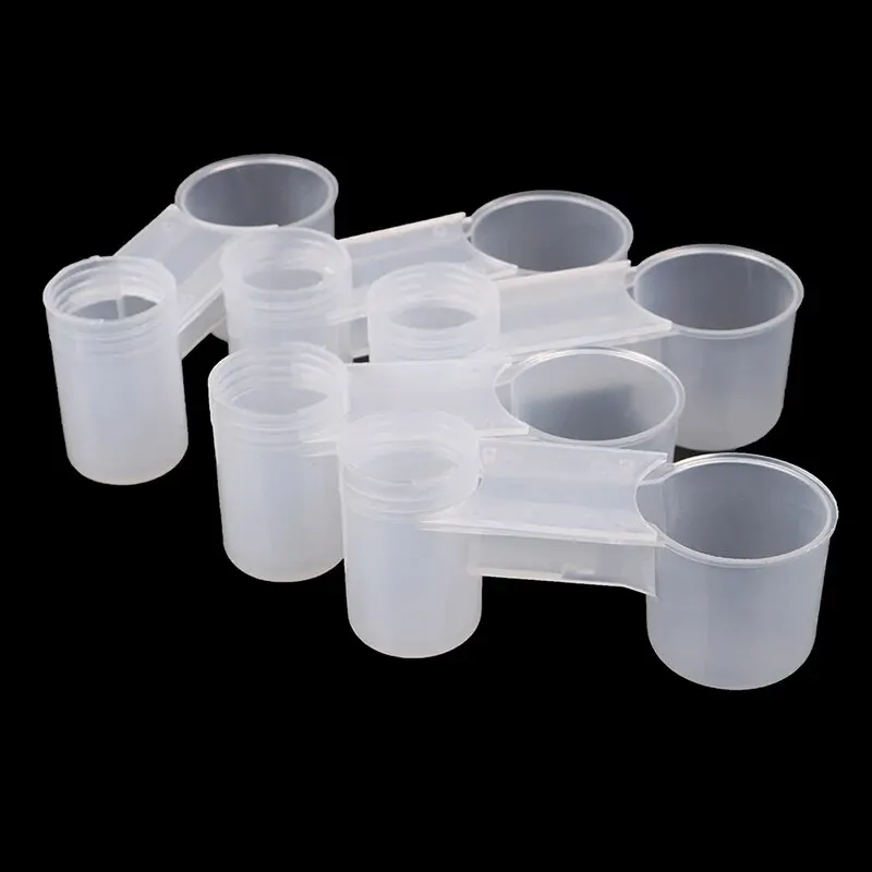 5Pcs Plastic Bird Feeder Clear Water Bottle Drinker Cup Pigeon bird feeder bird water drinker