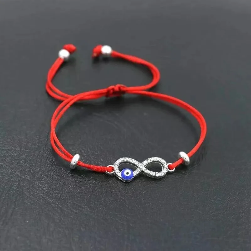 Women Handwoven Red Rope Bracelet Infinite Love 8-character Devil Eye Lucky Red Rope fashion bracelet fashion jewelry