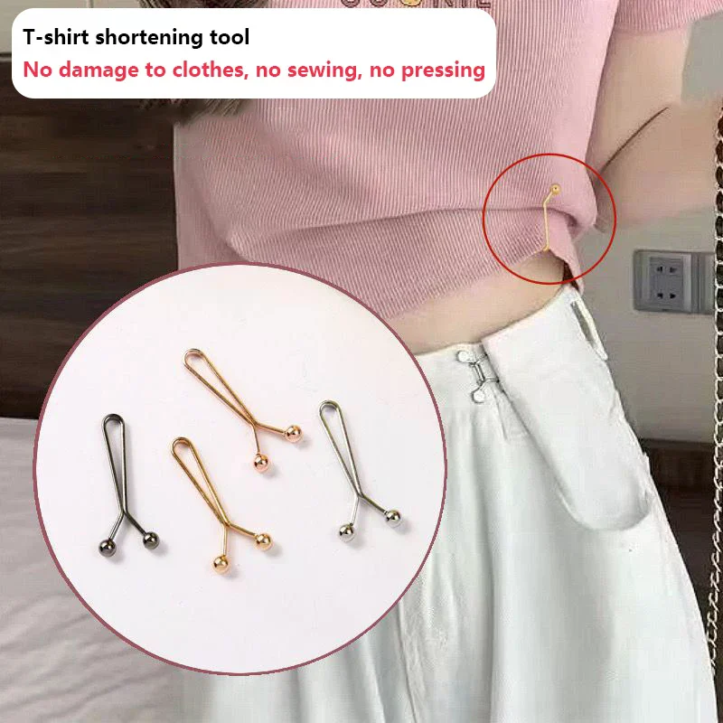 4PCS 조절 가능한 슬리브 클립 청바지 스커트 바지 허리 조임용 탈부착 버클 액세서리 슬리브 축소 클립