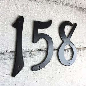 Металлический 4-дюймовый черный почтовый ящик 101 мм из алюминиевого сплава, адресный знак, уличная дверная табличка, номер #0-9