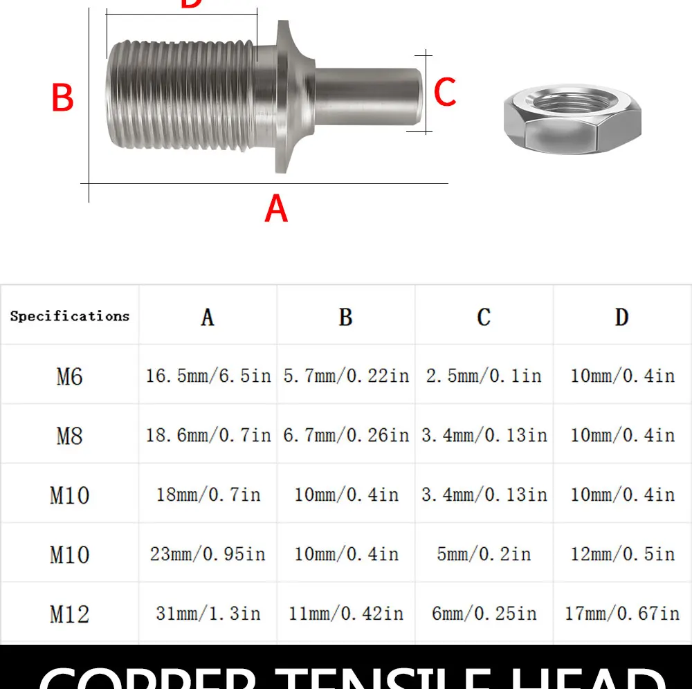 2-10PCS Senden Mutter Kupfer Pull Kopf Einstellbare Verriegelung Gerät Ausgesetzt Kabel Klemme Stecker Für Ausgesetzt beleuchtung Zubehör – Detail 2