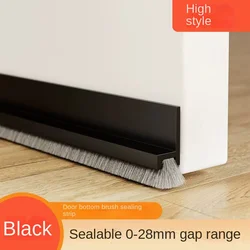 Self - Adhesive 100CM Brush Door Seal Strip - Insect and Sound Proof Barrier for Enhanced Home Comfort (Black chuan mendi)