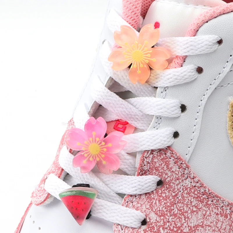 Simpatici fiori frutta lacci per scarpe decorazioni fibbia Charms lacci per scarpe da ginnastica scarpe di lusso accessori per AF1 donna uomo 1 pz