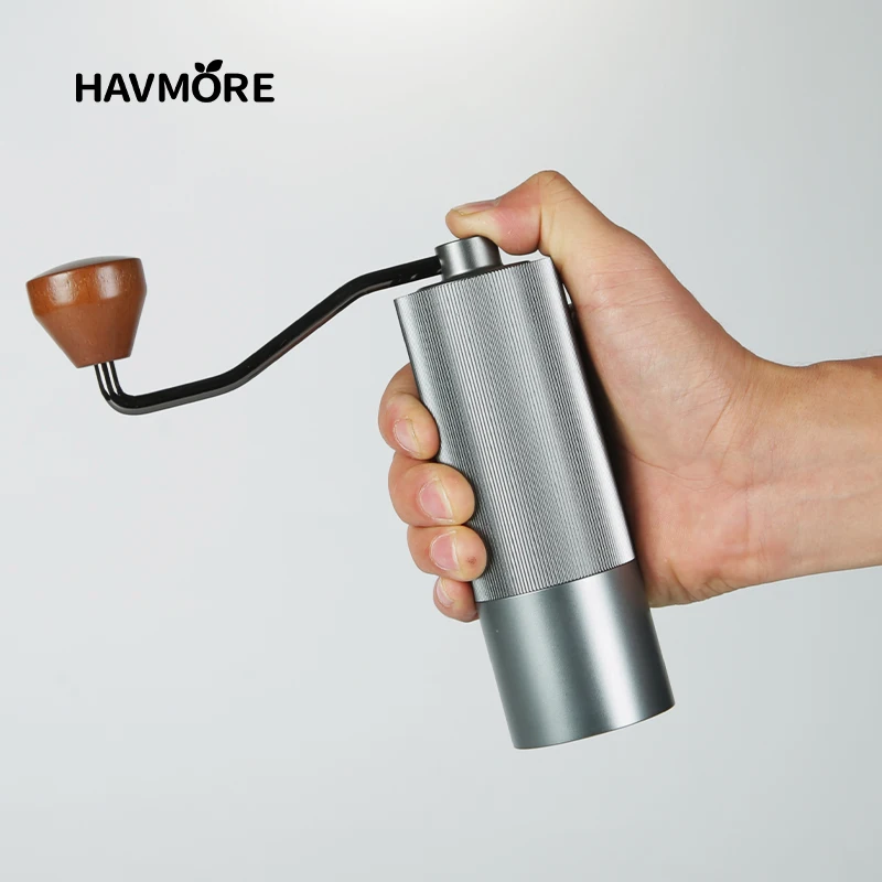 Premium Stainless Steel Manual Coffee Grinder - Burr Mill for Perfectly Ground Coffee