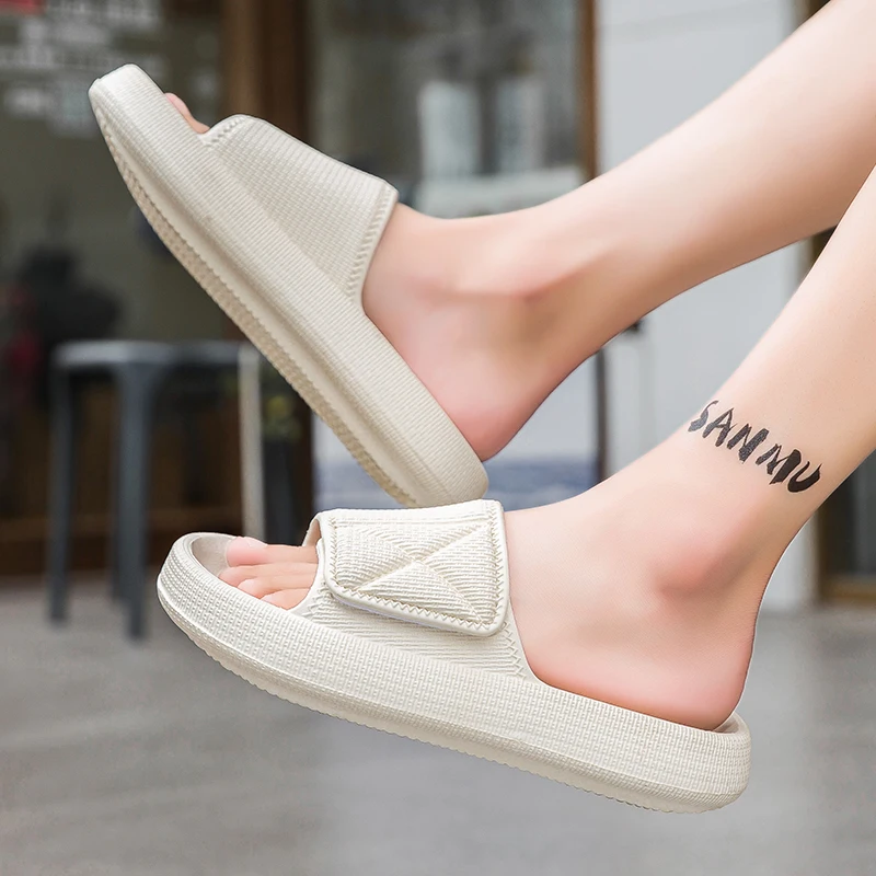 صنادل شاطئ رجالية مانعة للإنزلاق ، شباشب بنعل سميك...