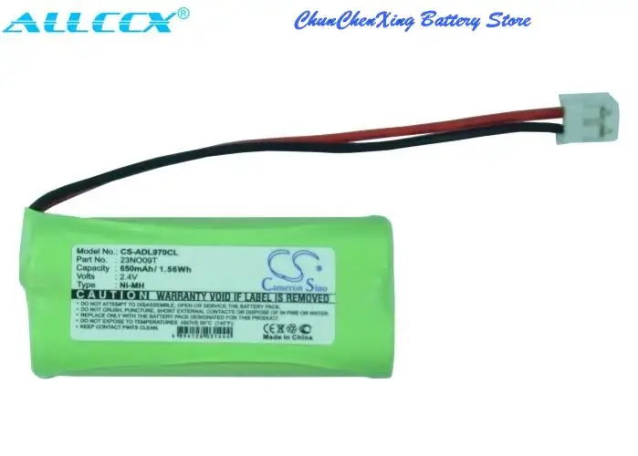 Greenbattery 650Mah Batteria Per Binatone Big Button Combo, Per Lexibook Dp380Fr, Per Panasonic Bk-T410, Per Texet Tx-D7455A