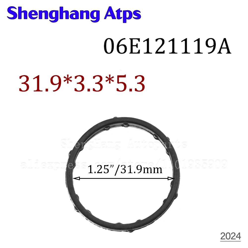 Coolant Pipe Seal O-Ring To Back Of Cylinder Heads For Audi A4 S4 S5 A6 A7 Q5 Q7 VW EOS Touareg 3.0L V6 06E121119A 06E 121 119 A
