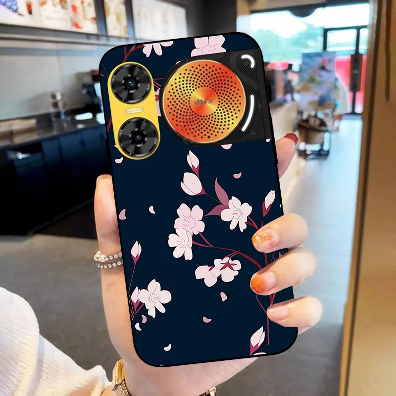 Flower Design Soft TPU Silicone Shockproof Bumper Back Cover
