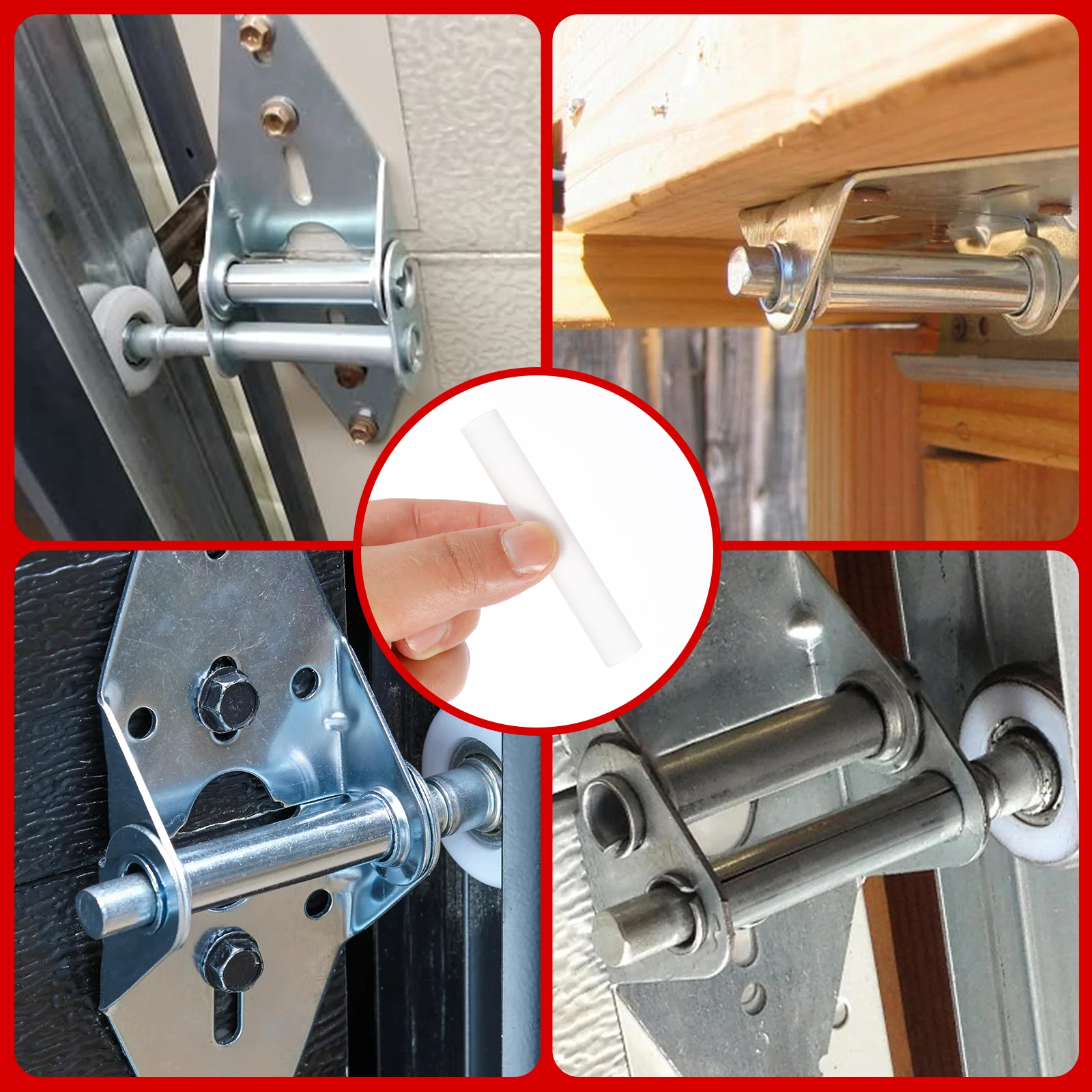 Garage Door Hinge Rollers 20Pcs Quiet Roller Sleeves ABS Noise Reducing