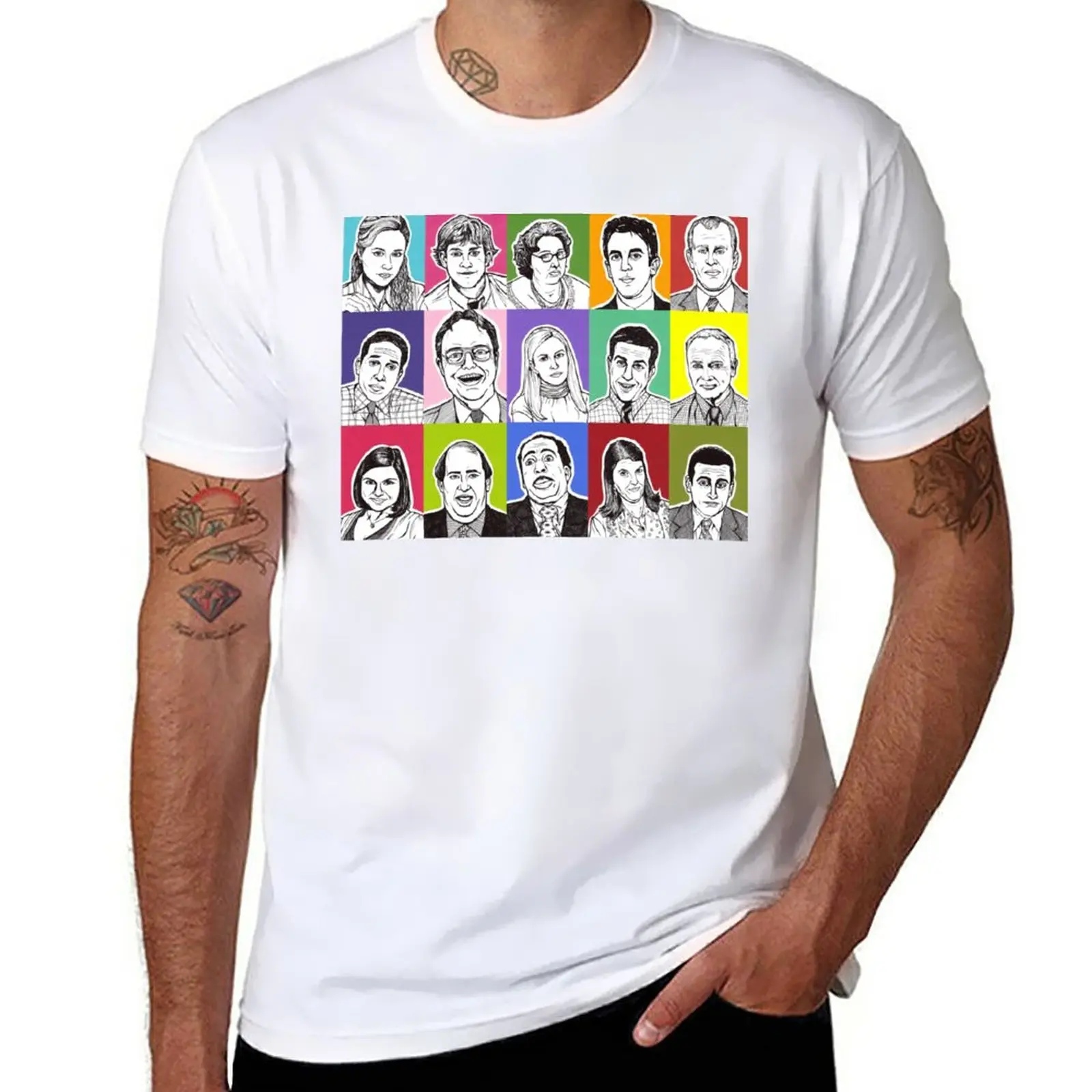 

The Office T-Shirt boys animal print summer top Short sleeve tee men