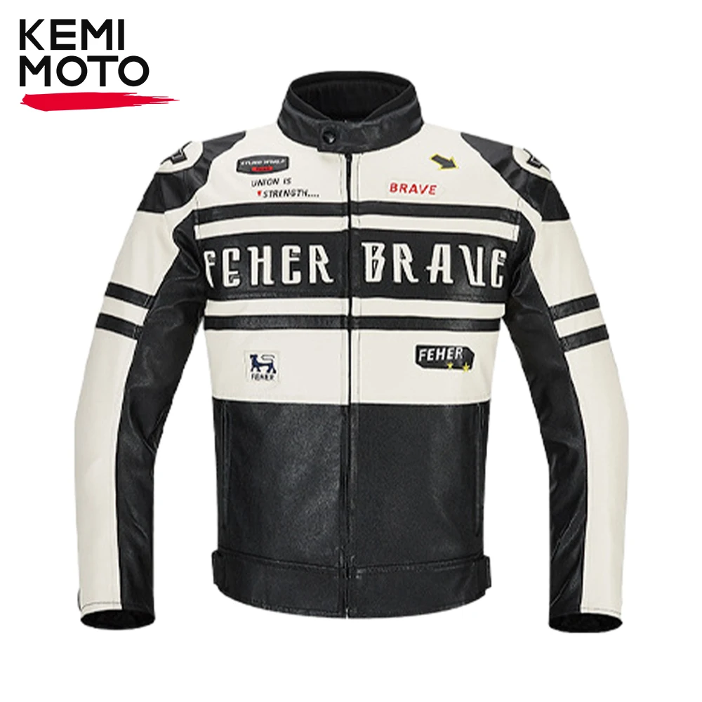 

Motorcycle Riding Leather Jacket Men Women Couple Motorcyclist Outdoor Clothing Waterproof Windproof Racing Protective Gear