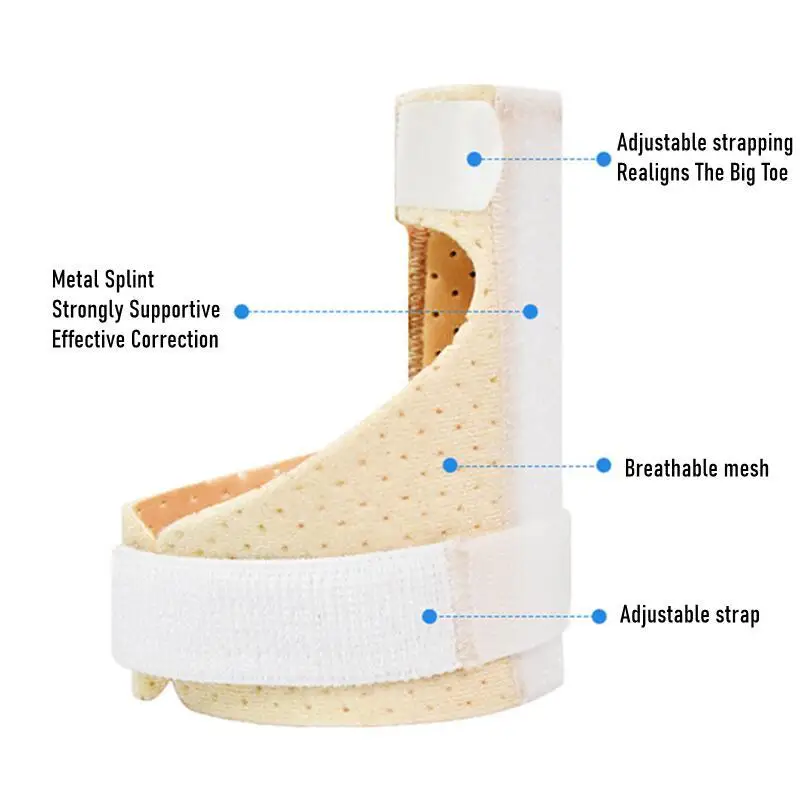Hammer Toe Straightener Adjustable Hammer Toe Straightener and Corrector Metatarsalgia Claw Toe Mallet Pain Relief Splint Foot Compression Wrap