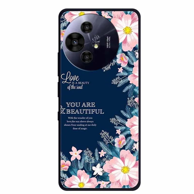 Black Silicone Protective Back Cover - Stylish and Durable Bumper Coque for TCL 50 Pro NxtPaper 5G