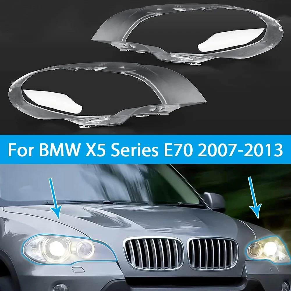 

Car Headlight Lamps for BMW 5 Series X5 Series E70 2007-2013 Headlight Headlamp Clear Lens Replacement Plastic Shell Cover