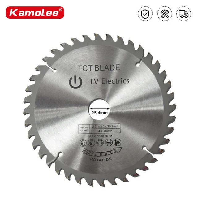 Kamolee lame de scie circulaire électrique de 7 pouces 25.4mm pour la maison bricolage Compatible batterie Makita 18V 1