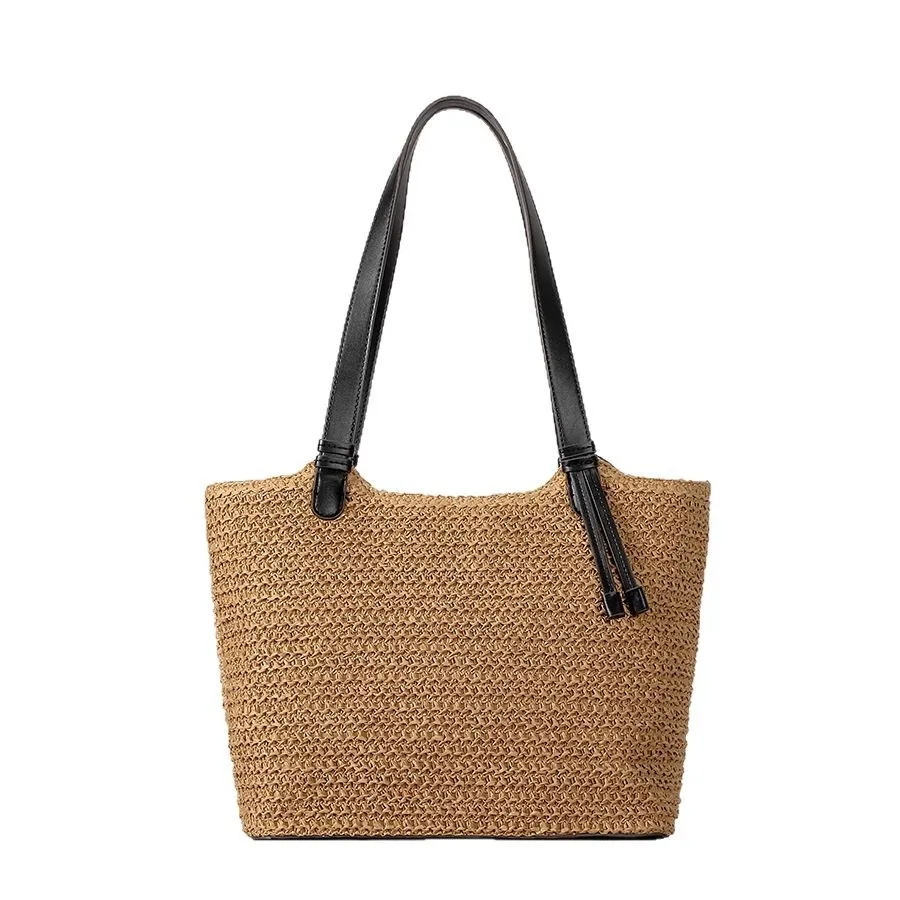 Women's Shoulder Handbag Bohemian 2025 Summer Fashion Straw Beach Tote Bag Travel Shopper Weaving Hand-woven Shopping Bags New