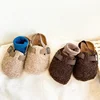 Children's Fleece Elastic Clogs Baby Boys Girls Plush Slipper Toddler Prewalker Footwear Winter Warm Soft Sole Shoes 3