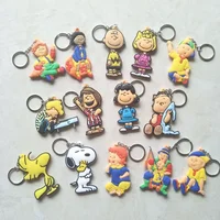 Snoopy Charlie Woodstock Key Chain Mobile Phone Chain Keyring Student Gift Cute Cartoon Bag Pendant Lanyard Decor Keychain Gift 2