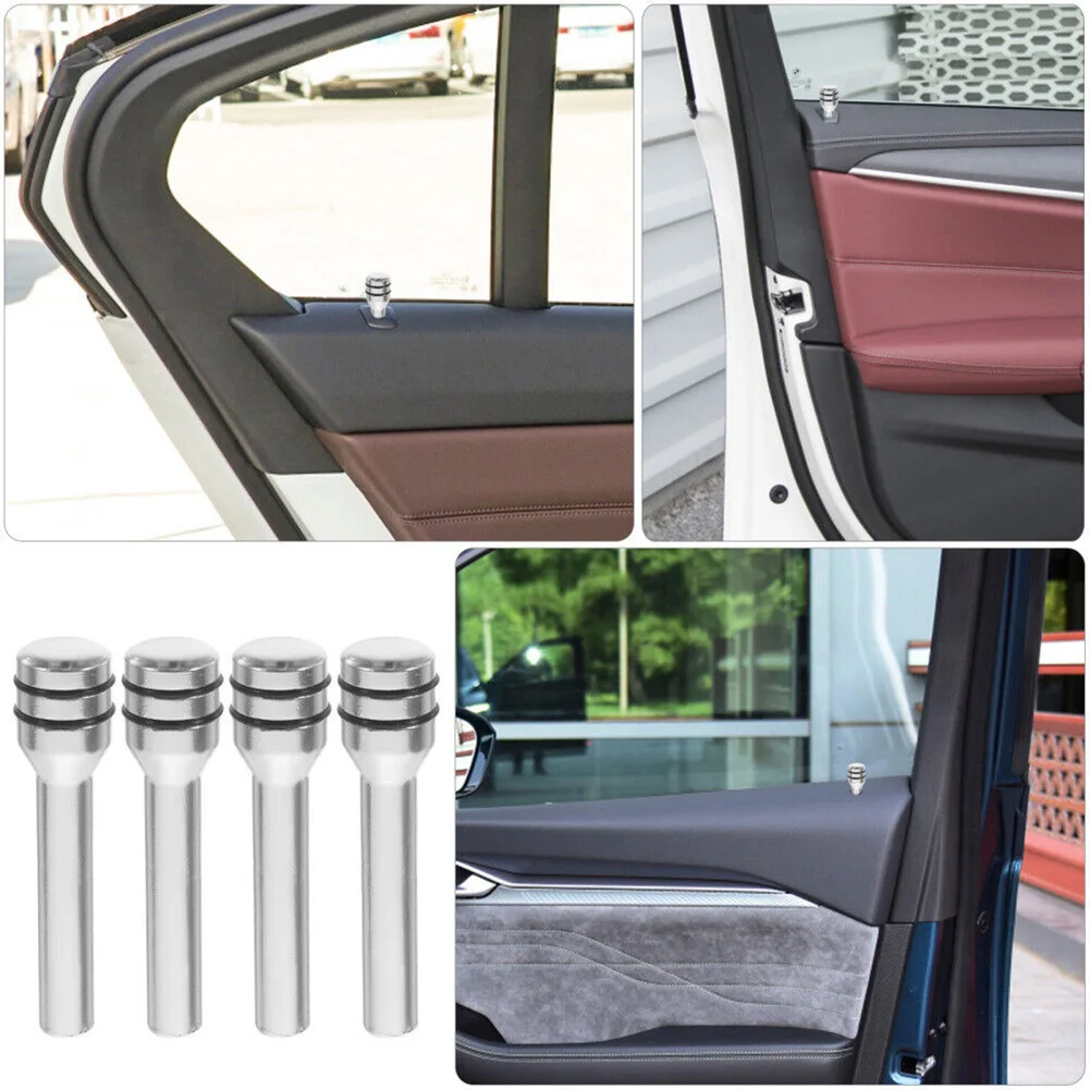 Description Picture 5 of item4 Pcs Lock Pin For Pickup Car Knobs Vehicle Bolt Door Truck Car Safety Door Latch Aluminum Alloy Door Handle Status Button