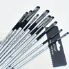 10pcs Professional Filbert Paint Brush Set with Wooden Handles - Durable Nylon Bristles for Acrylic, Watercolor Gouache Painting 5