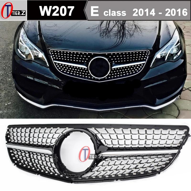W207 Diamonds Grille, Front Bumper Racing Grill ABS Plastic for
