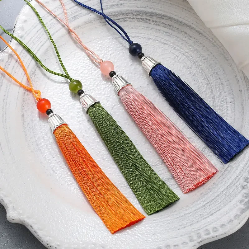 2/5Pcs Handmade Soft Silk Tassels Craft with Loops for DIY Craft Jewelry Making Accessories