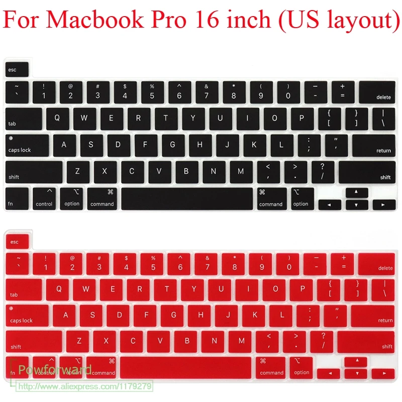 Per Macbook Pro 16 Pollici 2019 Us Layout Keyboard Cover Protector 2019 A2141 Silicone Skin