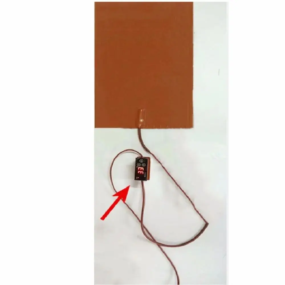 Supporto Adesivo, Termostato Con Display Digitale Riscaldatore Universale In Silicone Termostato Riscaldante 3D 600*600Mm 600W 230V,