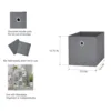 Collapsible Fabric Cube Storage Bins (10.5" x 10.5"), 4 Pack, Grey Flannel 3