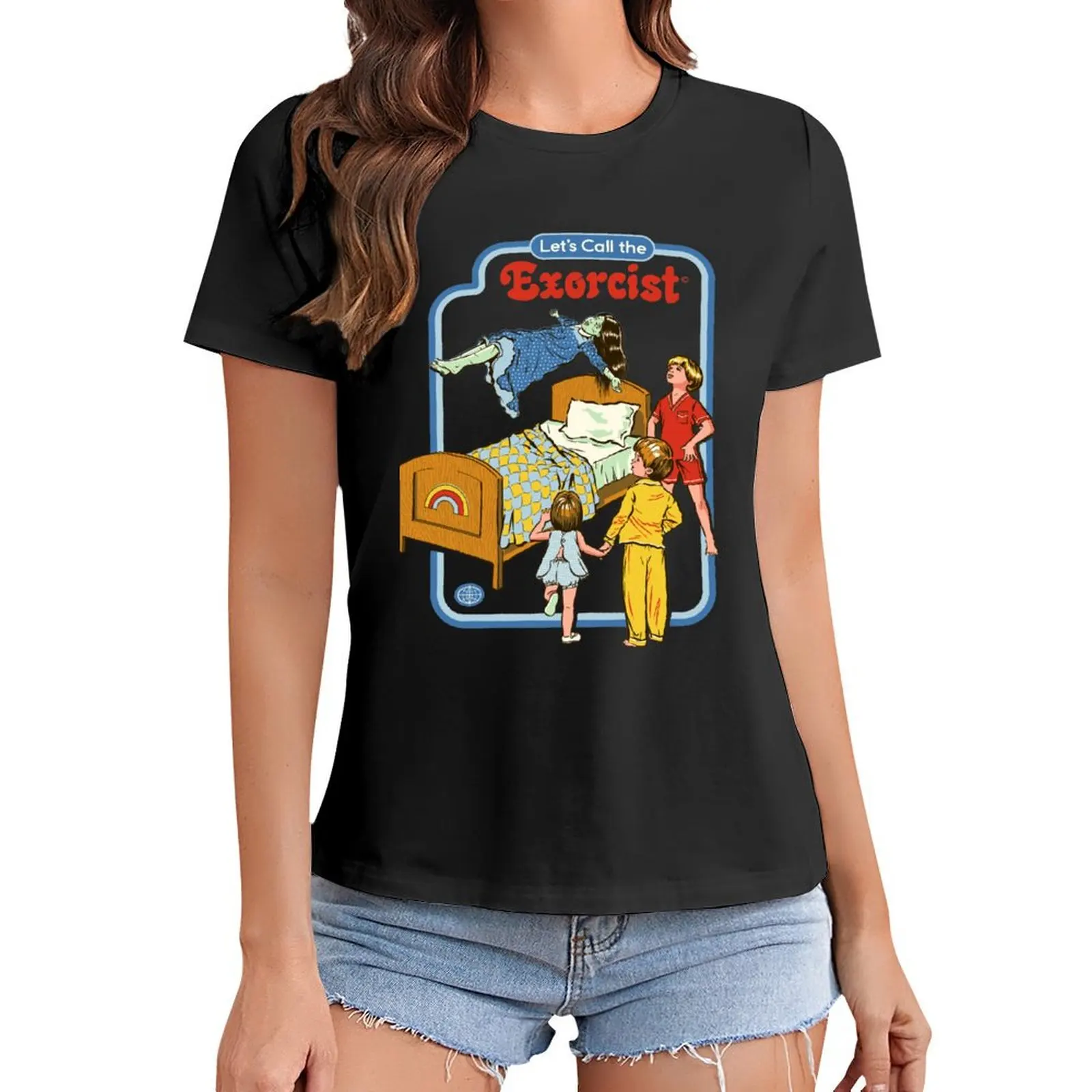 

Let's Call the Exorcist T-Shirt funny heavyweights clothes for woman
