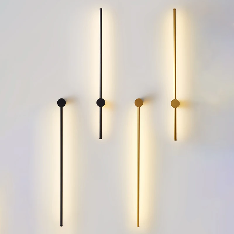 Nordic Modern LED Longer Wall Lamp Living Room Bedroom Bedside Decor Lamp Bathroom Mirror Stair Minimalist Design Light Fixtures