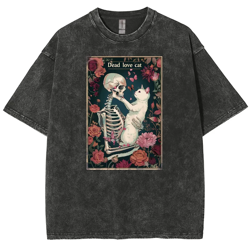 

Y2k Anime Cat Skull Oversized T Shirt T Shirt Graphic T Shirts Streetwear Clothing