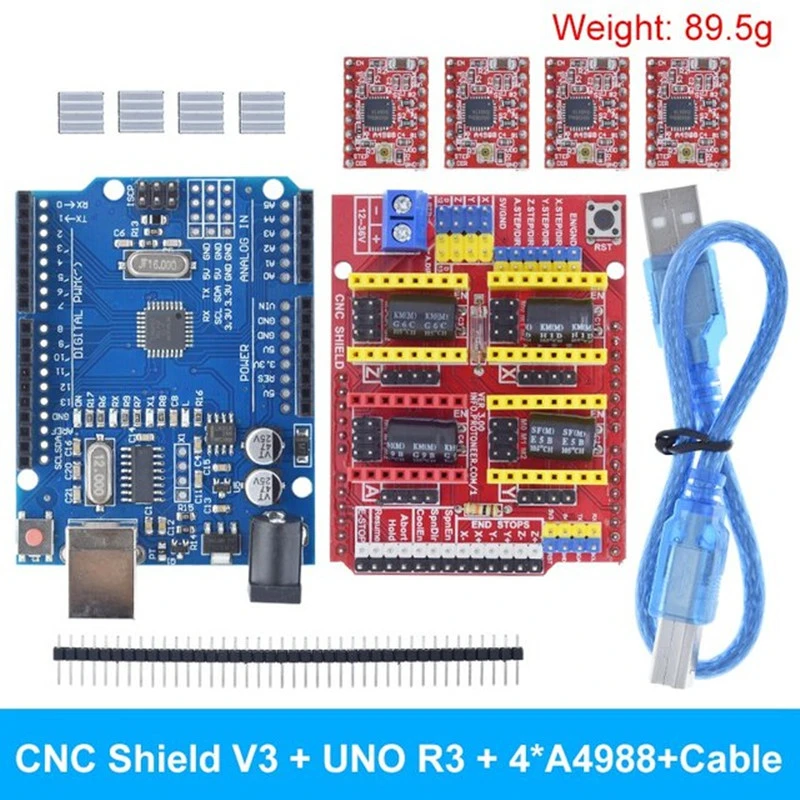 3D 프린터 키트 CNC 쉴드 V3 V4 타각기 키트, NANO 개선 버전 4988 드라이버