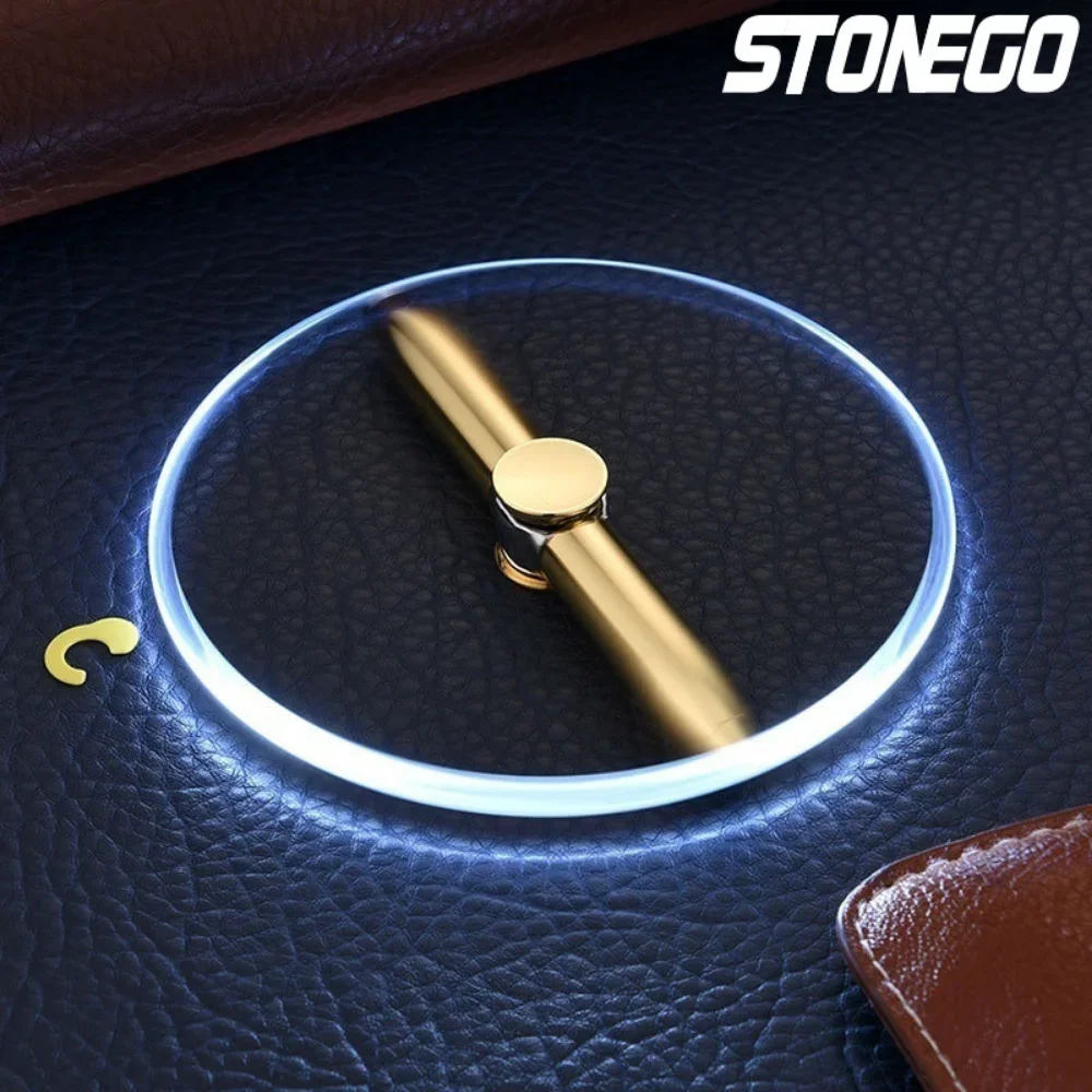 STONEGO Relieve Stress Spinner Pen Gyroscope Decompression Light Ball Pen Shape Finger Gyro Writing Multifunction Pen