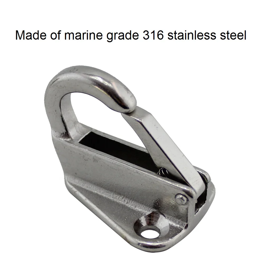 5PCS Closed Spring Clip Fending Hook Marine Boat Fender Hook Marine Stainless Steel 316 Boat Hardware