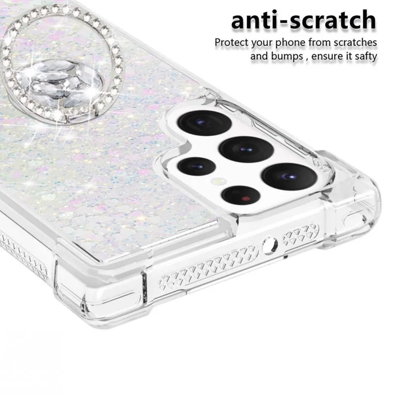 Shockproof Liquid Case For Samsung Galaxy S22 Ultra S21 Plus S20 FE A73 A53 A13 A52 A72 A32 A33 Quicksand Glitter Ring Cover silicone cover with s pen