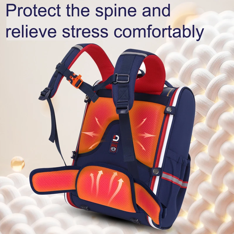 New Stylish Large Capacity School Bag Load Relief Primary School Students Backpack Comfortable Waist Spine Protect Backpack 2