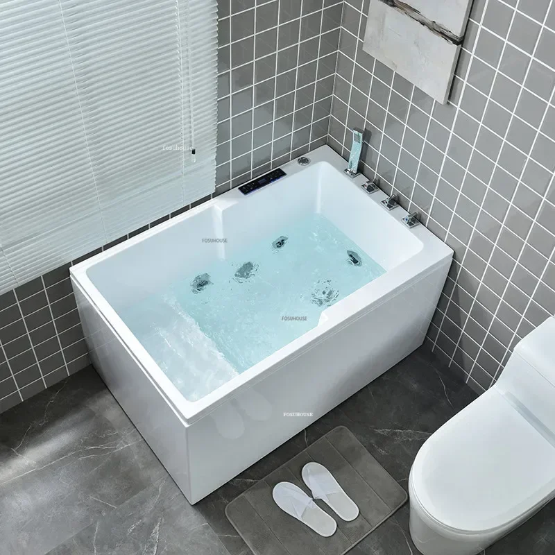 Modern Acrylic Freestanding Bathtub Small Apartment Bathroom Massage Bathtub Onstant Temperature Surfing Jacuzzi Bath Tub 5