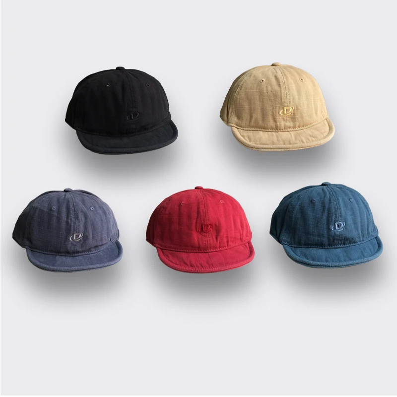 

Korean Version Sport Cap Short Brim Baseball Cap Washed Hats for Women Men Outdoor Visor Cap Casual Hat Snapback Dad Hat