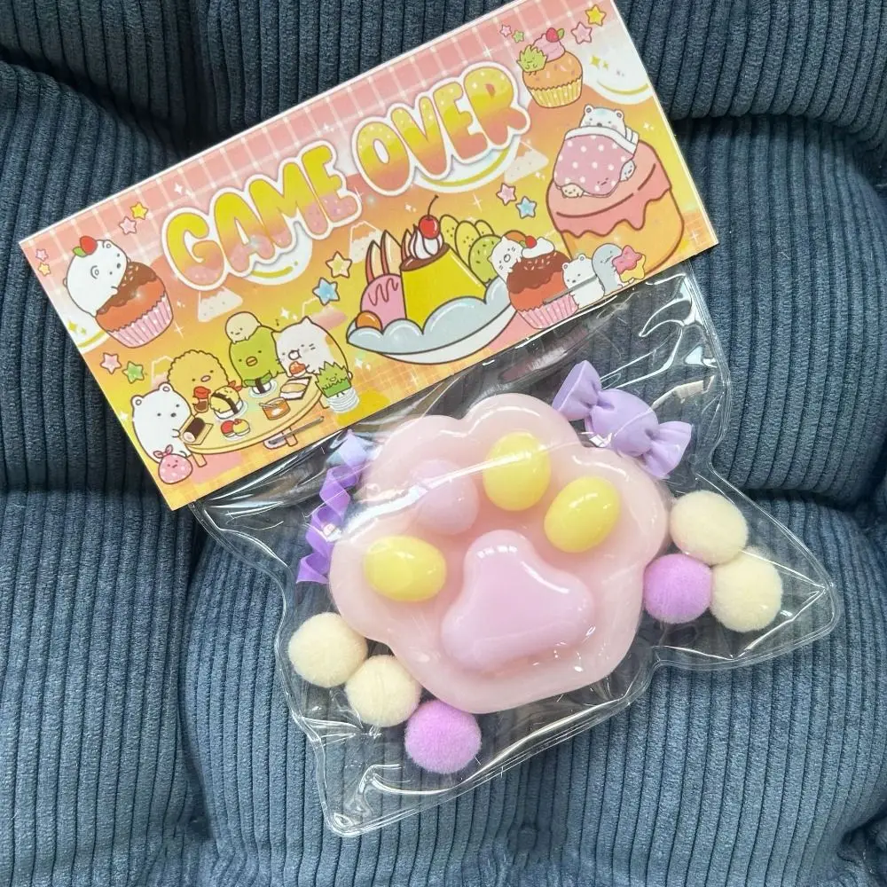 NEW Fidget Toy Anti-stress Mini Kawaii Cat Paw TPR Small Cat Paw Cute Pink Cat Foot Pinch Decompression Toy Squeeze Toys 3